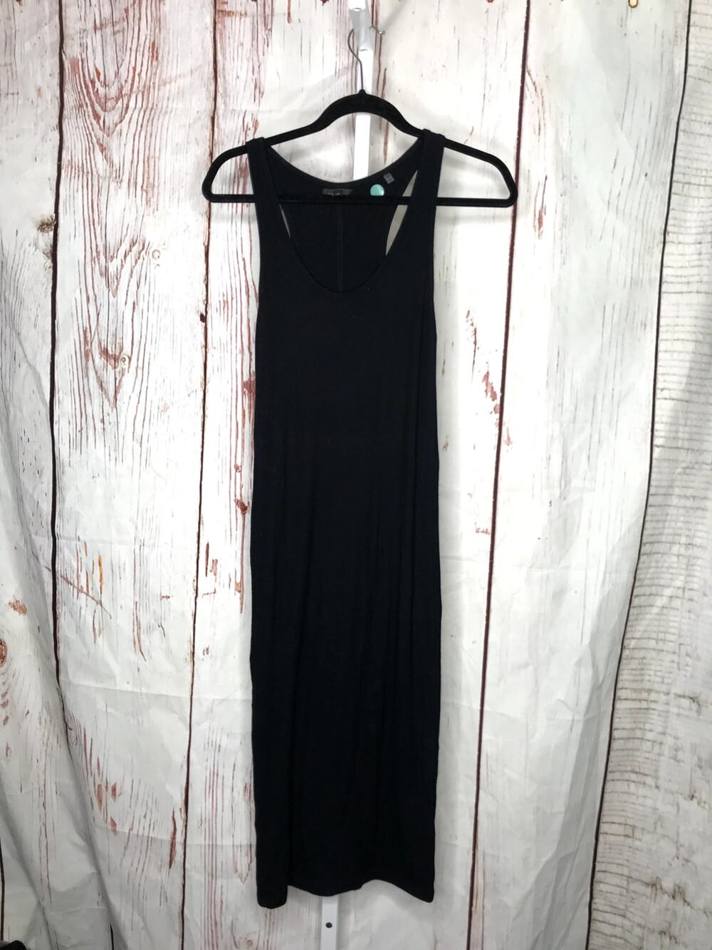 ATM black jersey sleeveless scoop neck tunic dress